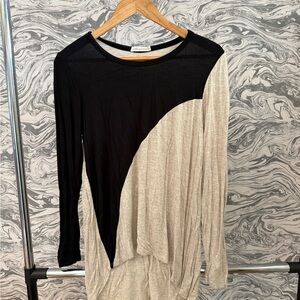 Pebble and Stone Black and Cream Top